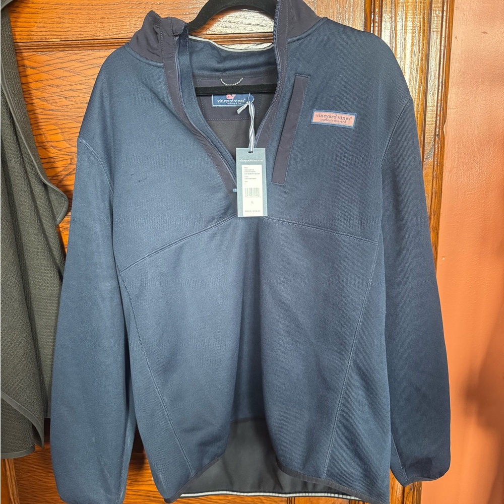 Vineyard Vines Charcoal Quarter-Zip Sweater
